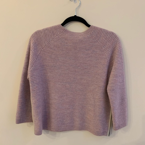 J. Crew 100% Wool Zip Sweater Size S Lilac - Picture 5 of 10